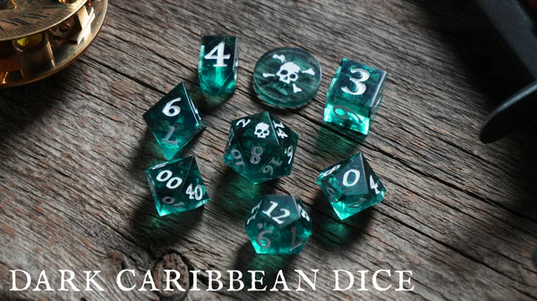 Resin Dice - Dark Caribbean 12pc (Preorder)