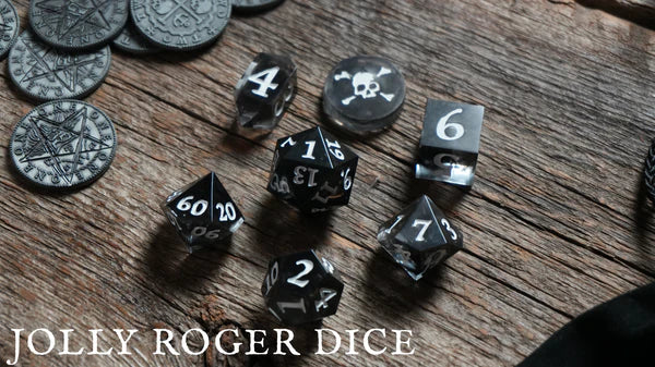 Resin Dice - Jolly Roger 14pc (Preorder)