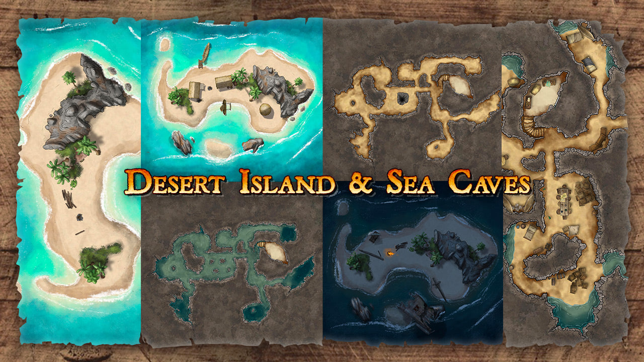 Desert Island and Sea Cave