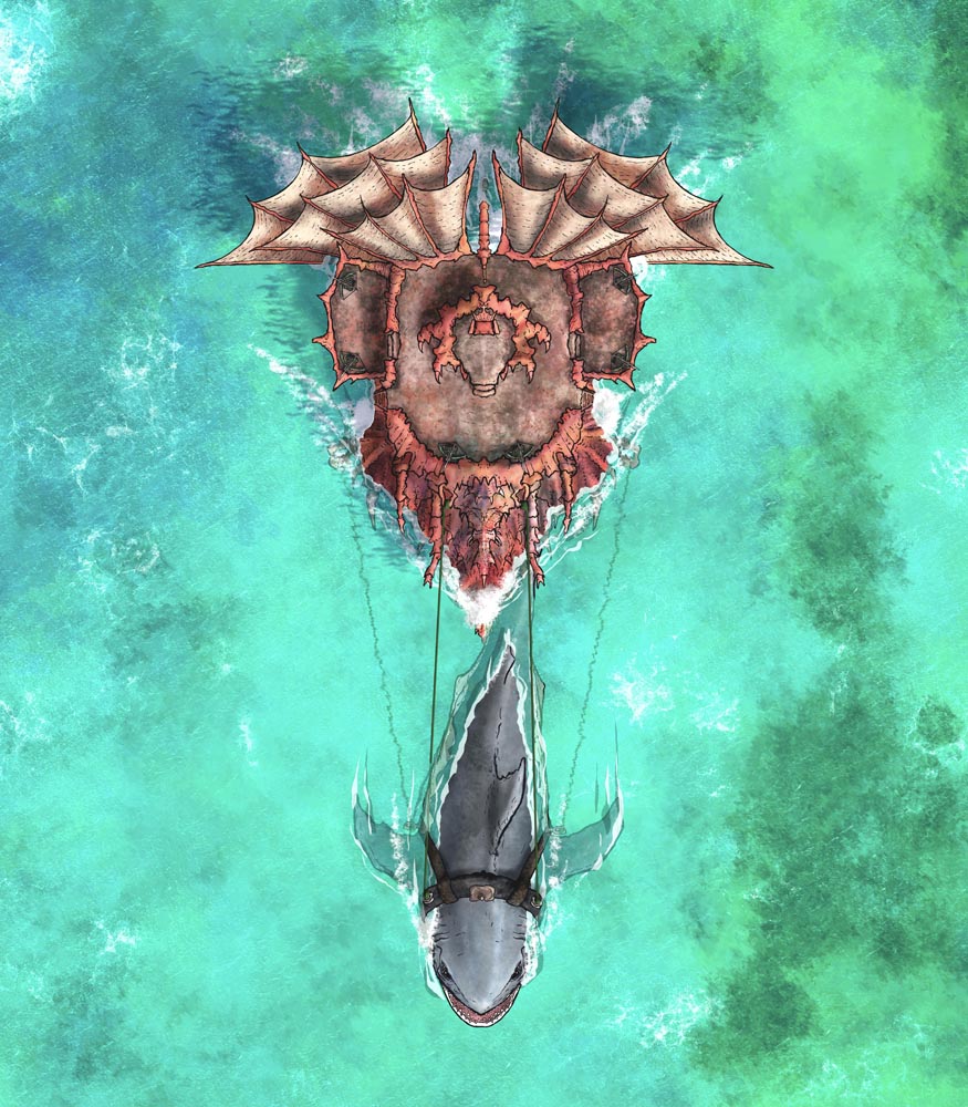 Megalodon Sahuagin Warship