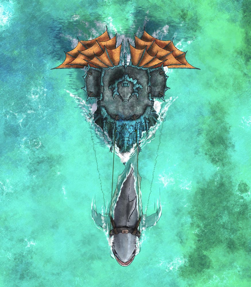 Megalodon Sahuagin Warship