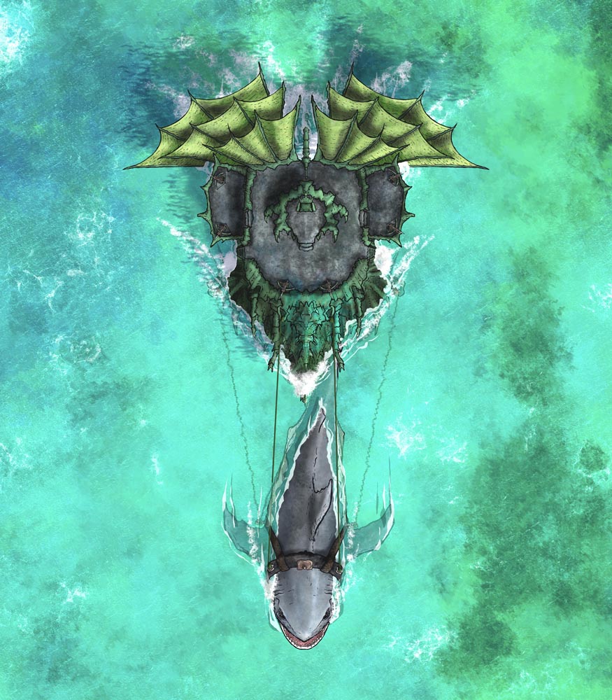 Megalodon Sahuagin Warship