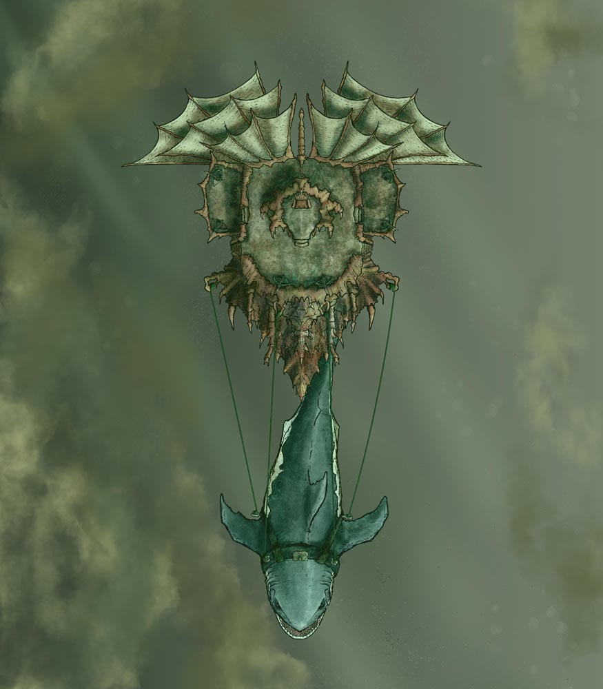 Megalodon Sahuagin Warship