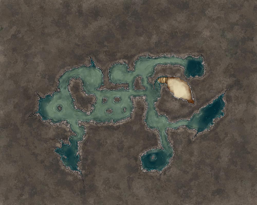 Desert Island and Sea Cave