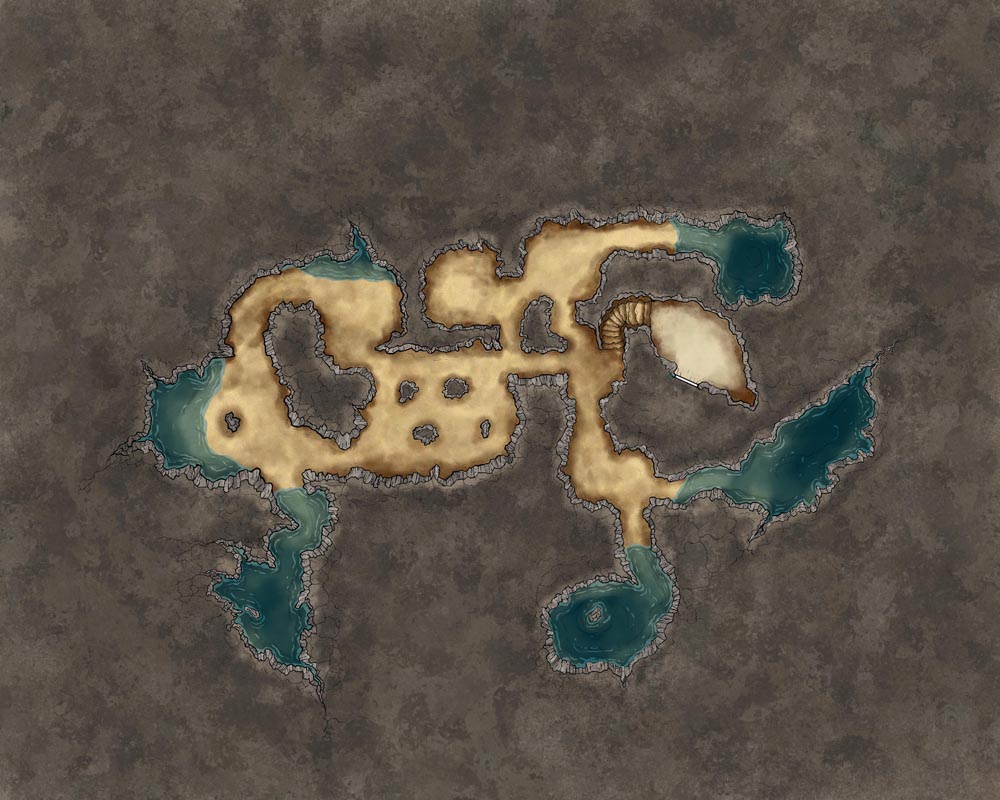 Desert Island and Sea Cave