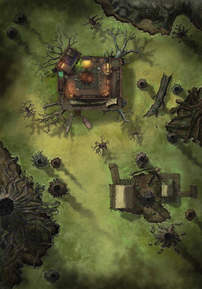 Swamp with Cabin & Shipwreck