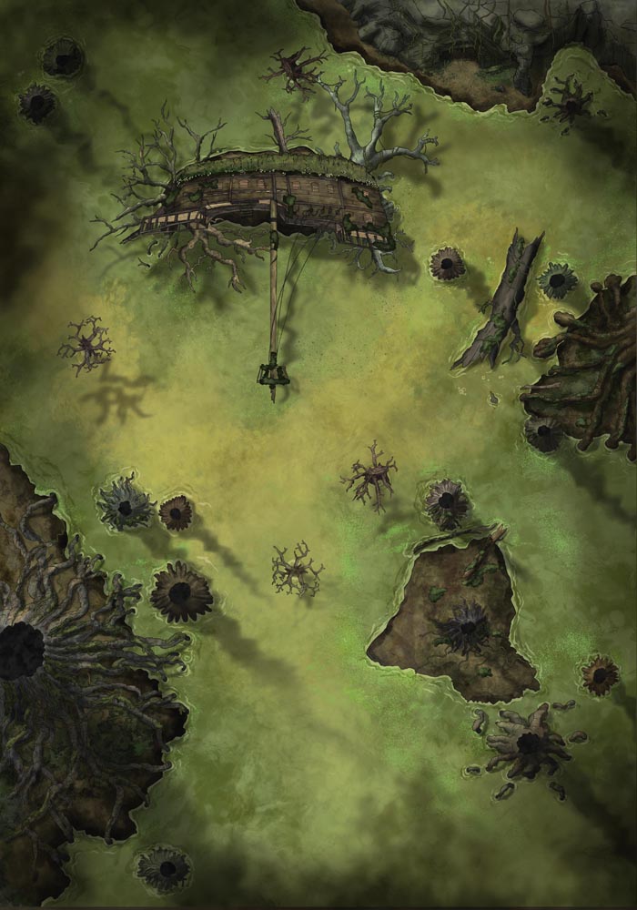 Swamp with Cabin & Shipwreck