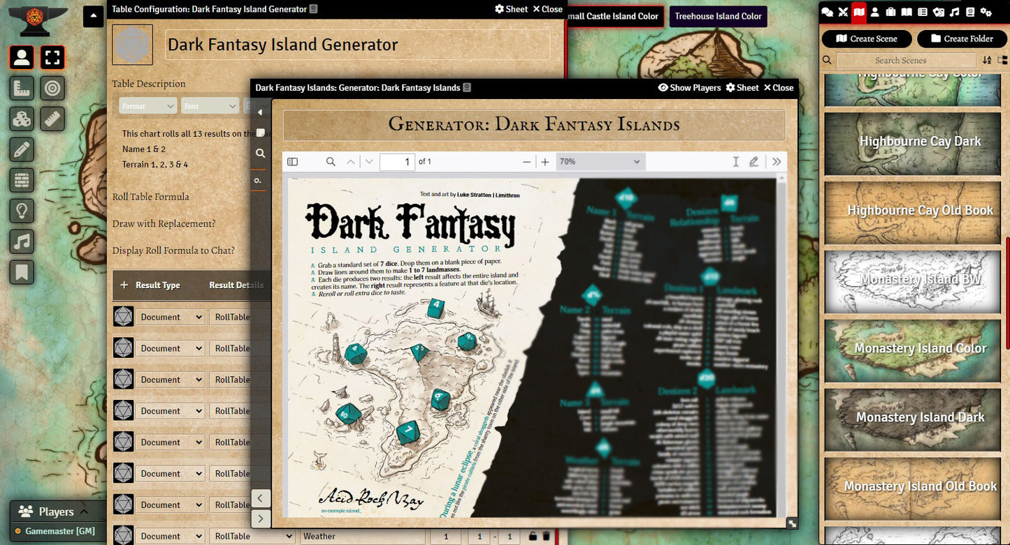 Dark Fantasy Islands & Generator