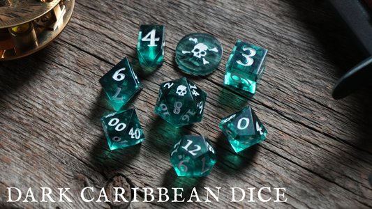 Resin Dice - Dark Caribbean  12pc (Preorder)
