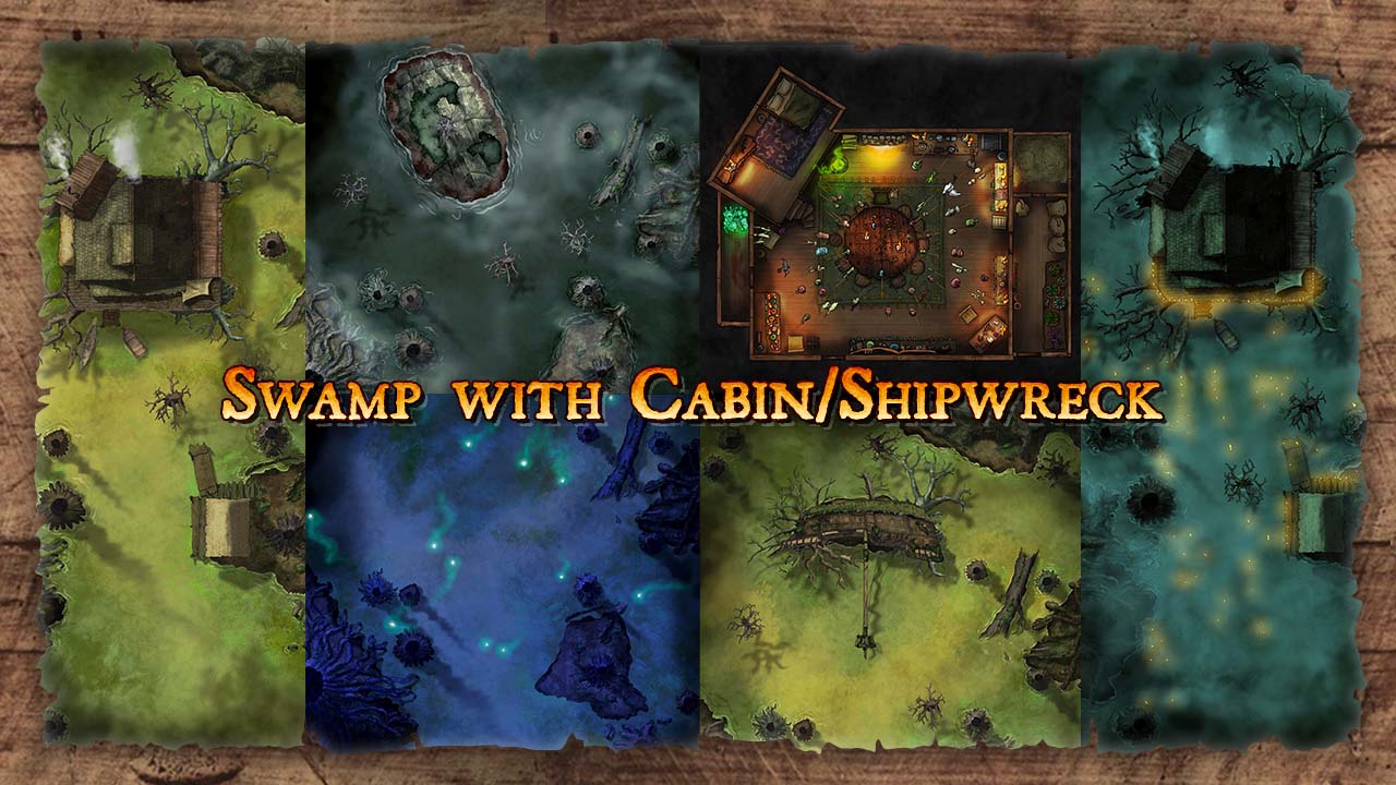 Swamp with Cabin / Shipwreck