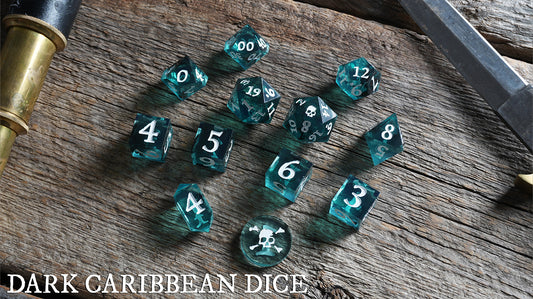 Resin Dice - Dark Caribbean 12pc
