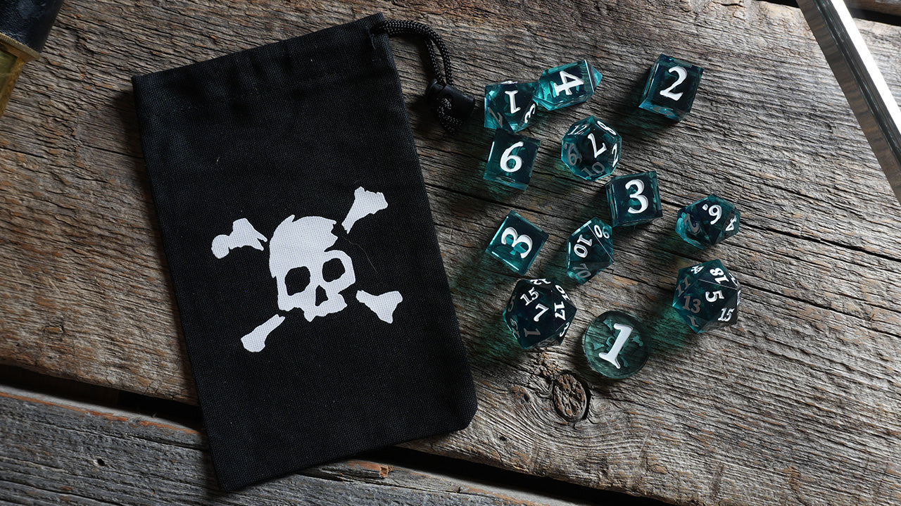 Resin Dice - Dark Caribbean 12pc