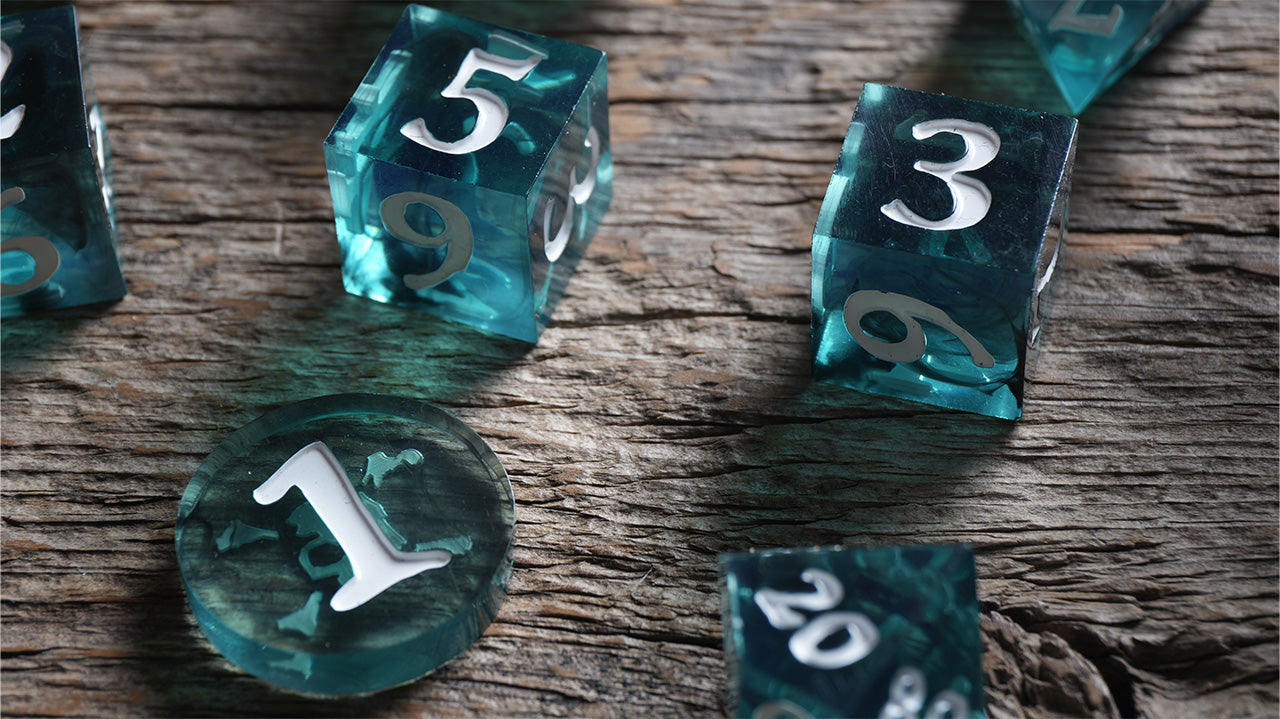 Resin Dice - Dark Caribbean 12pc