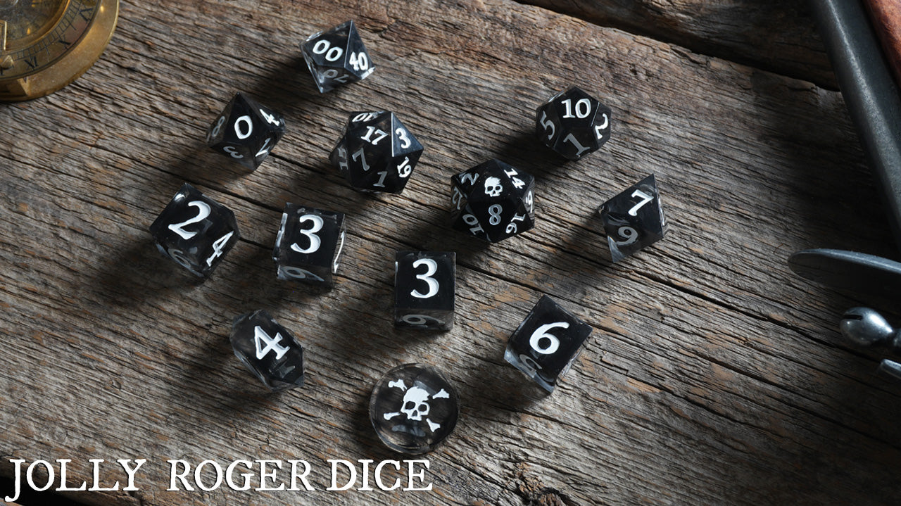 Resin Dice - Jolly Roger 12pc