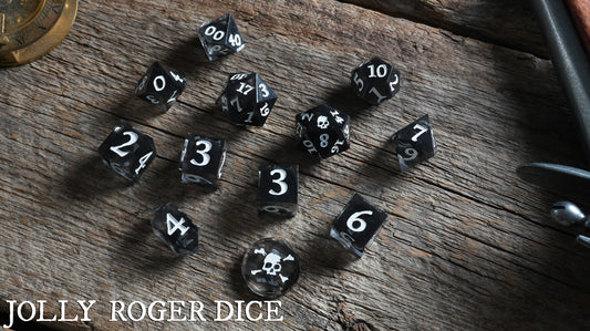 Resin Dice - Jolly Roger 12pc