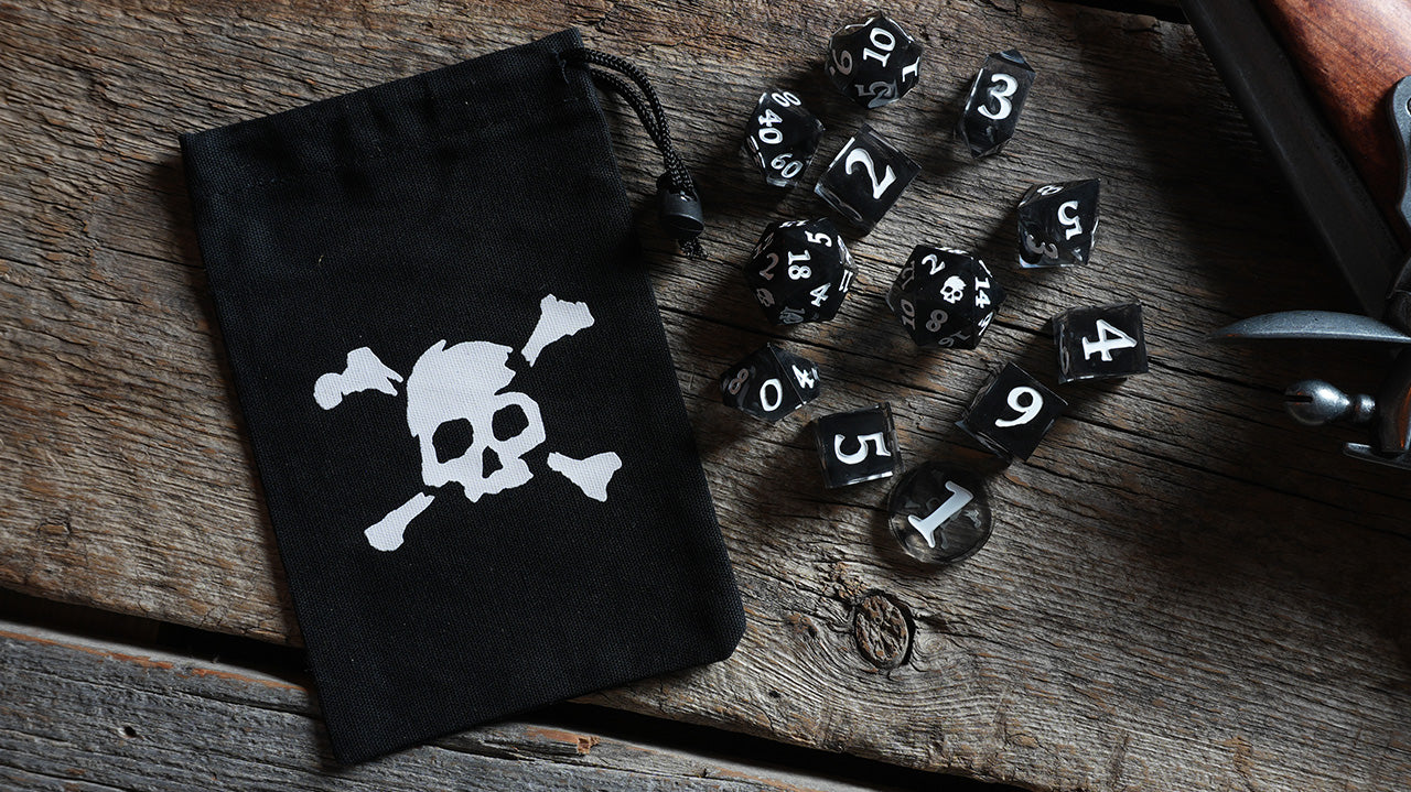 Resin Dice - Jolly Roger 12pc