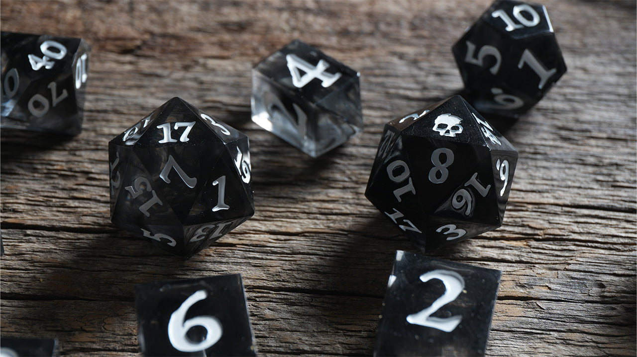 Resin Dice - Jolly Roger 12pc