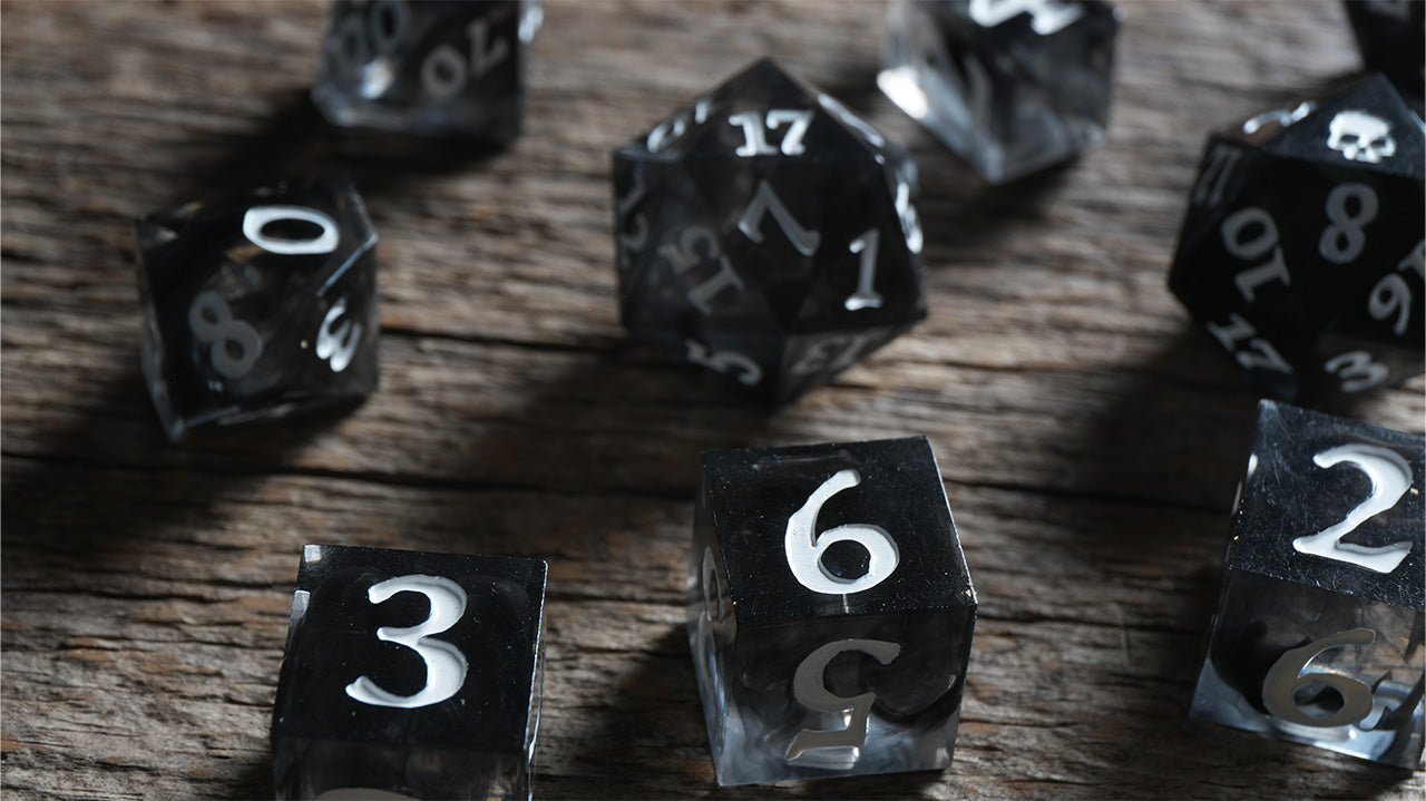 Resin Dice - Jolly Roger 12pc