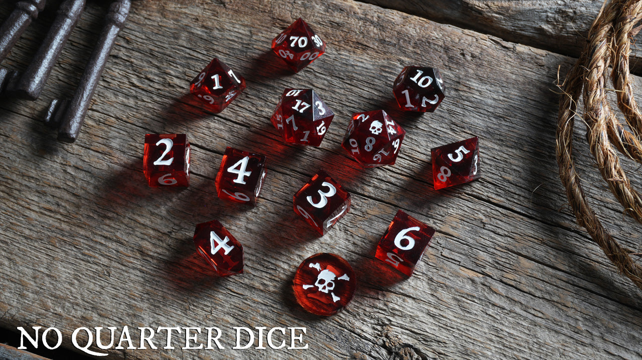 Resin Dice - No Quarter 12pc
