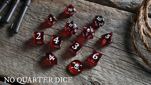 Resin Dice - No Quarter 12pc